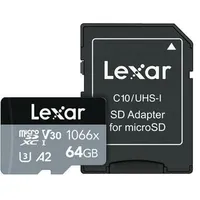 Memory Micro Sdxc 64Gb Uhs-I/W/A Lms1066064G-Bnang Lexar  843367121908