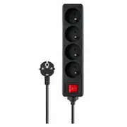 Pagarinātājs Savio ar slēdzi Lz-14 3M Black  5901986048022