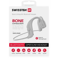 Swissten Bluetooth Bone Conduction Bezvadu Austiņas  51106091 8595217476868