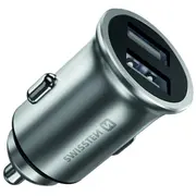 Swissten Metal Premium Auto Lādētājs 2 x Usb / 4.8A  20115100 8595217474147
