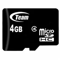 Team Group Memory  flash cards 4Gb Micro Sdhc Class 4 w/o Adapter Tusdh4Gcl402
