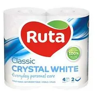 Tualetes papīrs Ruta Classic,  4 ruļļi, 2 slāņi, balts Ru74004