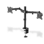 Tv kronšteini Digitus  Dual Monitor Clamp Mount Da-90400 15-32 , Maximum weight Capacity 8 kg, Black 4016032465348