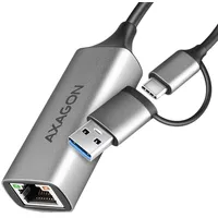 Axagon Ade-Txca Usb-C Usb3.2 Gen 1  Usb-A reduction- Gigabit Ethernet 10/100/1000 Adapter, metal, titan grey