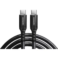 Axagon Data and charging Usb 2.0 cable 1.5 m long. Pd 60W, 3A. Black braided.  Bucm-Cm15Ab 8595247906878