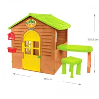 Bērnu dārza māja ar galdu un krēslu 122X175X120,5 cm 12240 