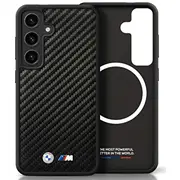 Bmw Leather Carbon Magsafe Aizsargapvalks Priekš Samsung Galaxy S25  Bmhms25S24Pucilk 3666339448837