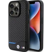 Bmw Pu Carbon Case Aizmugurējais Apvalks Priekš Apple iPhone 15 Pro Max  Bmhcp15X22Nbck 3666339143862