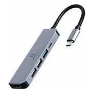 Dokstacija Gembird Usb Type-C 5-In-1 Grey  A-Cm-Combo5-03 8716309124263