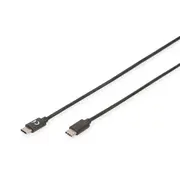 Kabelis Digitus  Usb Type-C Connection Cable Ak-300138-030-S Male 2.0 Type C, Black, 3 m 4016032455998