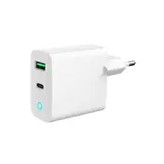 Lādētājs Gembird Usb Type-C  Type-A Led White Ta-Uc-Pdqc20L-W-01 8716309129572