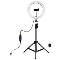 Led Ring Lamp 26Cm With Desktop Tripod Mount Up To 1.1M, Phone Clamp, Usb  Pkt3069B 9990000940677