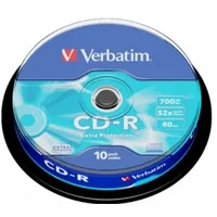 Matricas Cd-R Verbatim 700Mb 1X-52X Extra Protection, 10 Pack Spindle  43437V 023942434375