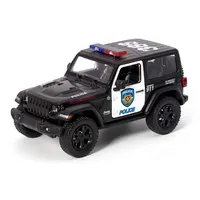 Metāla mašīnas modelis 2018 Jeep Wrangler Police 134 Kt5412P 