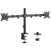 Monitora stiprinājums Gembird Adjustable Desk 2-Display Mounting Arm 17-32  Ma-D2-01 8716309126076