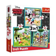 Puzlis Trefl Mikkijs Maus 3 in 1 20,36,50 gb. T34846 