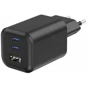 Swissten Travel Tīkla Lādētājs Gan 2X Usb-C / Pd Usb-A 18W Qc 65W  22071410 8595217484535
