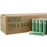 Aaa Lr03 baterija 1.5V Deltaco Ultimate Alkaline iepakojumā 100 gb.  Bataaa.alk.del100 3100001368646