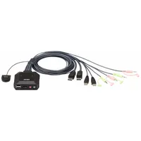 Aten 2-Port Usb Displayport Cable Kvm Switch  Cs22Dp-At 4719264645525 Kvvateprz0001