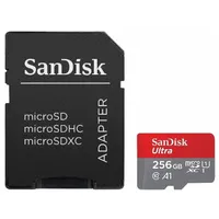 Atmiņas karte Sandisk Ultra microSDXC 256Gb  Adapter Sdsquac-256G-Gn6Ma 619659200565