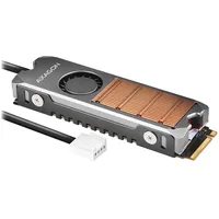 Axagon Clr-M2Fan active fan - M.2 Ssd, 80Mm copper body, silicone thermal pads, height 13Mm 