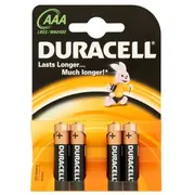 Duracell Aaa Mn2400 Alkaline Lr03 1.5V Baterijas 4Gab.  298 5000394077164
