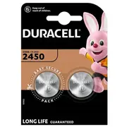 Cr2450 baterijas 3V Duracell litija Dl2450 iepakojumā 2 gb.  Bat2450.D2 5000394152137