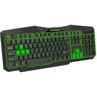 Esperanza Egk201G Green Spēļu klaviatūra ar apgaismojumu Eng  5901299938461