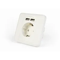 Gembird Ac Wall Socket with 2 port Usb Charger  Eg-Acu2A2-01 8716309109253