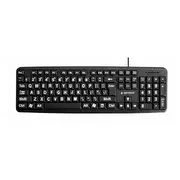 Gembird Big letters Black  Kb-Us-103 8716309118880