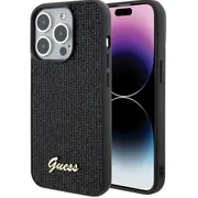 Guess Pu Disco Script Metal Case Aizsargapvalks Priekš Apple iPhone 15 Pro  Guhcp15Lpmsdgsk 3666339173456
