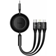 Kabelis Baseus Bright 3In1 MLC Black  Camj010201 6932172609139