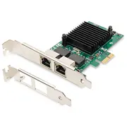Kabelis Digitus  Gigabit Ethernet Pci Express Card, 2-Port 32-Bit, low profile bracket, Intel chipset Dn-10132 4016032463139