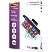 Laminēšanas plēve Fellowes A4 80 Micron - Matt Laminating Pouches 100 pack  5452103 043859522330