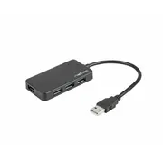 Parveidotājs Natec  Usb 3.0 Hub, Moth, 4-Port, Black Nhu-1342 5901969417173