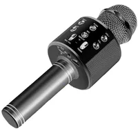 Roger Bluetooth Karaoke Mikrofons Ar iebūvētu Skaļruni / 2X 5W Aux Usb Microsd Melns  Ro-Ws-858-Bk 4752168096550