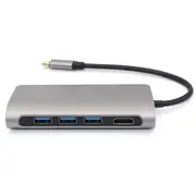 Roger Usb-C Hub 8In1 ar Pd / Usb 3.0 x2 Rj45 Hdmi Sd Tf karšu lasītājs  Ro-8In1-Si 4752168087596