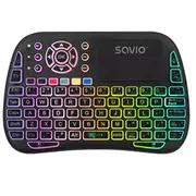 Klaviatūra Savio Argb Mini Bluetooth  2.4 Ghz Black Kw-04 5901986048695