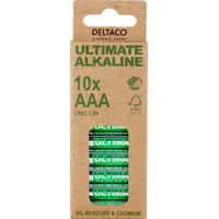 Aaa Lr03 baterija 1.5V Deltaco Ultimate Alkaline iepakojumā 10 gb.  Bataaa.alk.del10 7333048055262