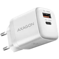Axagon Sil wallcharger 2X port Usb-A  Usb-C, Pd3.0/Qc4/Pps/Afc/Apple. 30W total power. Acu-Pq30W 8595247907110