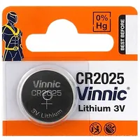 Bat2025.Vnc1 Cr2025 baterijas Vinnic litija - iepakojumā 1 gb.  3100000595265