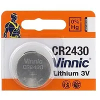 Cr2430 baterija  3V Vinnic litija iepakojumā 1 gb. Bat2430.Vnc1 3100000595289