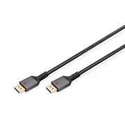 Monitoru piederums Digitus  Displayport Connector Cable 1.4 	Db-340201-010-S Black, Dp to Dp, 1 m Db-340201-010-S 4016032481232
