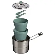 Ēdienu gatavošanas komplekts kempingā Stanley Wildfare Go Two Set 1.1L zilganpelēks/tumši pelēks  2809997020 1210001909779