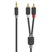 Kabelis Nedis Aux 3.5Mm - 2X Rca 5M  Cabw22200At50 5412810265046