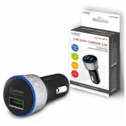 Lādētājs Savio Car Quick Charge Charger Led Diode Black  Sa-06/B 5901986044536