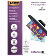 Laminator Pouch Imagelast/A4 80 25Pcs 5396205 Fellowes  077511539626