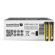 Lr03/Aaa baterijas 1.5V everActive Industrial Alkaline Mn2400/E92 iepakojumā 40 gb  Bataaa.alk.eai40 3100000528287