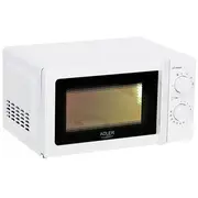 Mikroviļņu krāsns Adler  Microwave Oven Ad 6205 Free standing, 700 W, White, 5, Defrost, 20 L 5903887801218