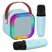 Portatīvais skaļrunis Riff K12 Portatīvā Bt karaoke sistēma Zila  Rf-K12/Bl 4752219013918